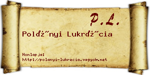 Polányi Lukrécia névjegykártya